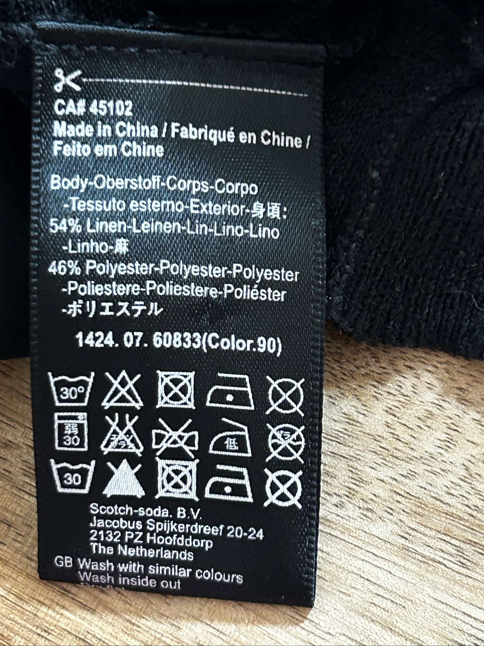 Maison Scotch – Long black linen vest – Size 1 (S) – photo 9